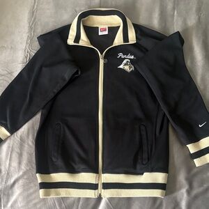 Nike Black and Cream Zip-Up Jacket
